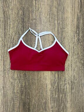 Duel Lined Heart of Love sports bra- Deep red and white lining